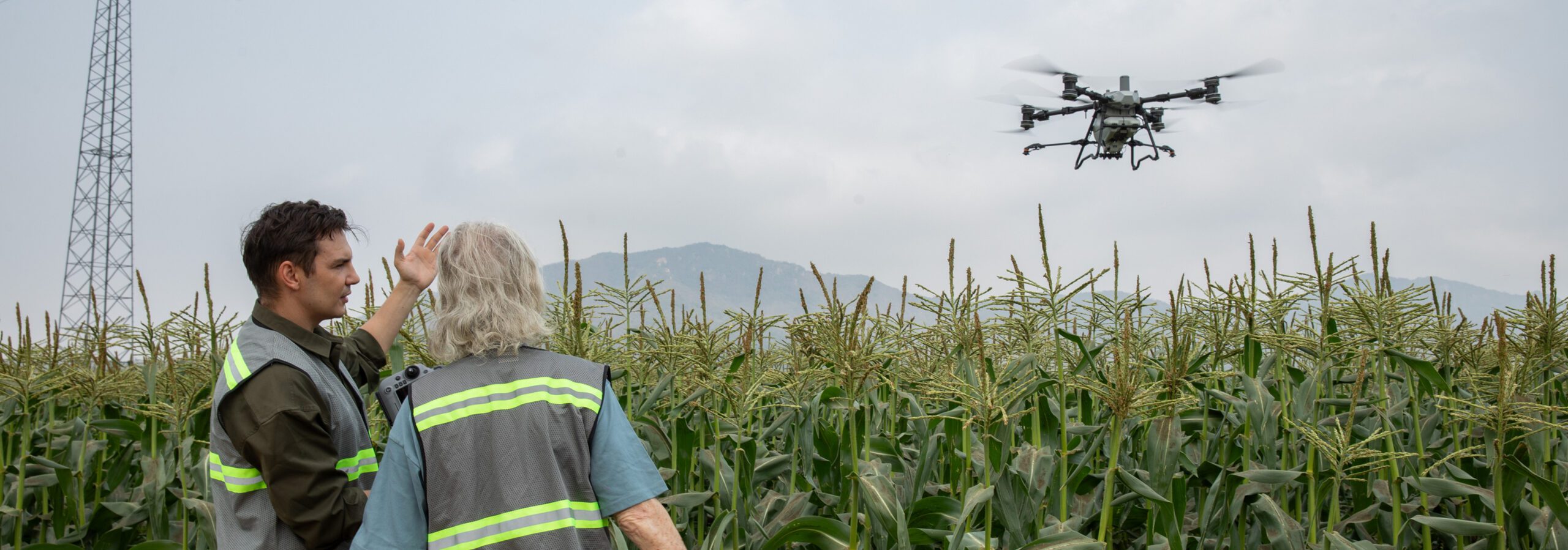 Drone pilot training in field
